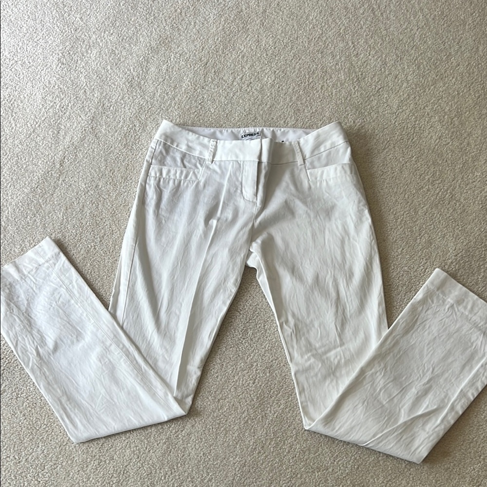 Women's Express Columnist White Pants